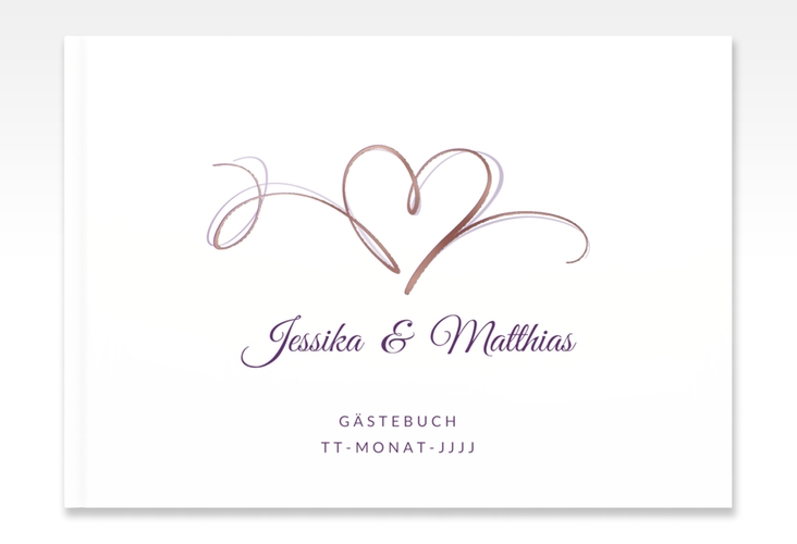 Gästebuch A4 quer Envie A4 quer, Hardcover rosegold
