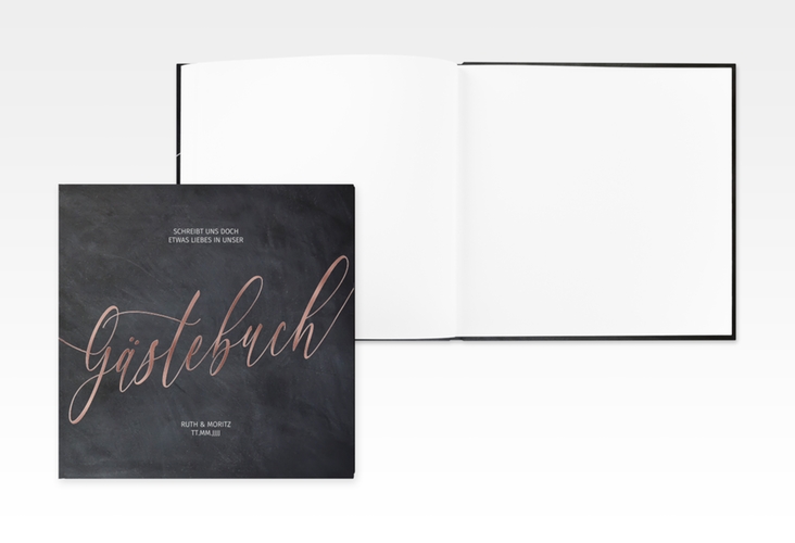 Gästebuch Creation Chalkboard 20 x 20 cm, Hardcover rosegold