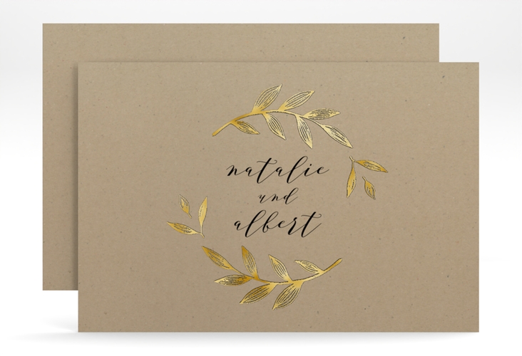 Change the Date-Karte Naturelove A6 Karte quer gold