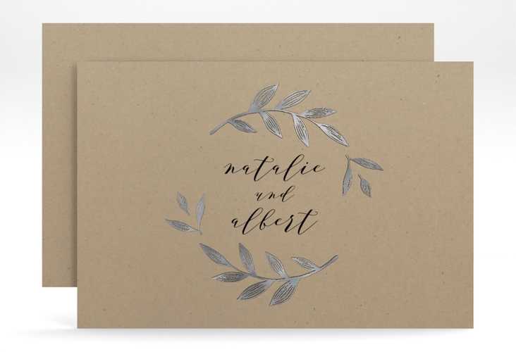 Change the Date-Karte Naturelove A6 Karte quer silber