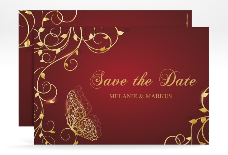 Save the Date-Karte Eternity A6 Karte quer gold
