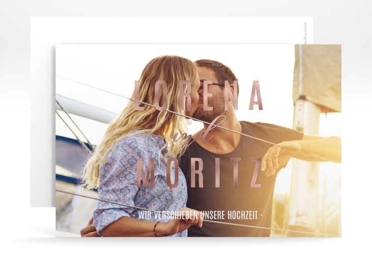 Change the Date-Karte Memory A6 Karte quer rosegold