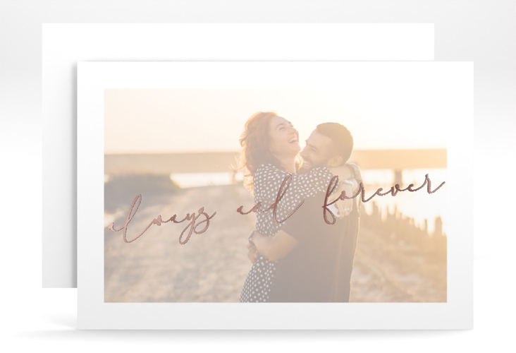 Change the Date-Karte Lucent A6 Karte quer rosegold