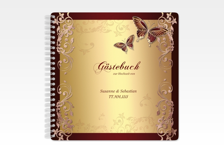 Gästebuch Hochzeit Toulouse Ringbindung rosegold