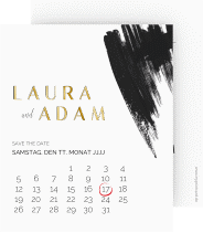 Klick: Details zu Save the Date-Kalenderblatt "Brush" anzeigen Save the Date-Kalenderblatt "Brush"