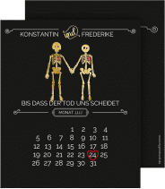 Klick: Details zu Save the Date-Kalenderblatt "Bones" anzeigen Save the Date-Kalenderblatt "Bones"