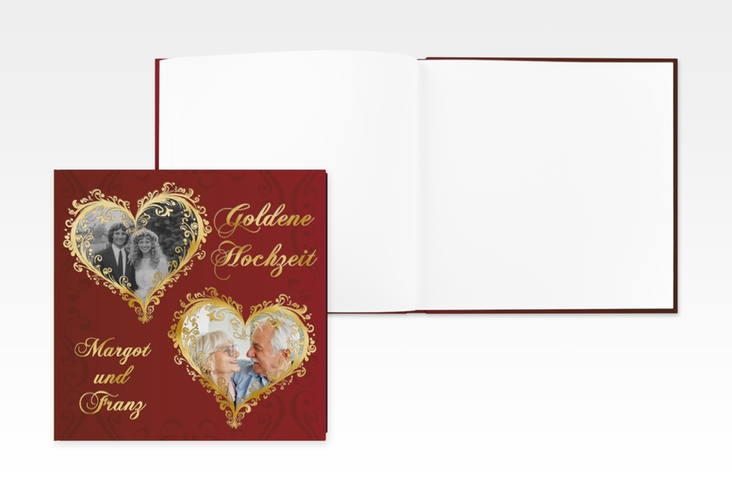 Gästebuch Creation Hochzeit Goldene Hochzeit 20 x 20 cm, Hardcover gold