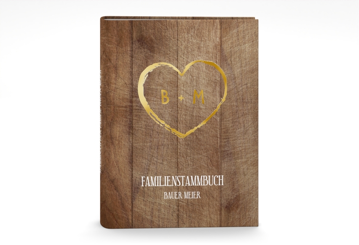 Stammbuch A5 Wood Stammbuch A5 gold
