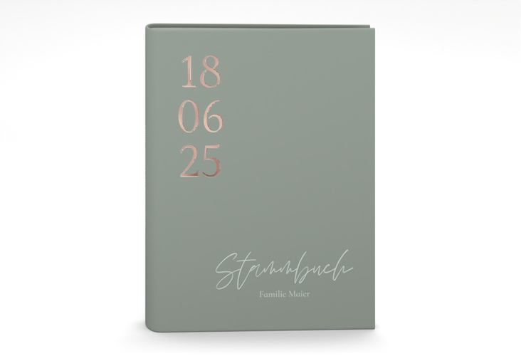Stammbuch A5 Day Stammbuch A5 rosegold mit Datum im minimalistischen Design
