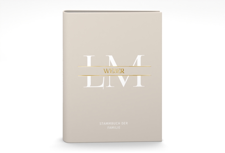 Stammbuch A5 Monogramm Stammbuch A5 gold