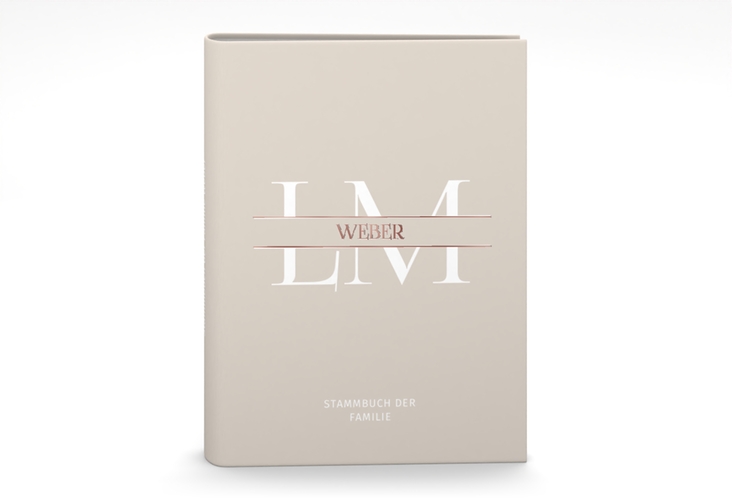 Stammbuch A5 Monogramm Stammbuch A5 rosegold