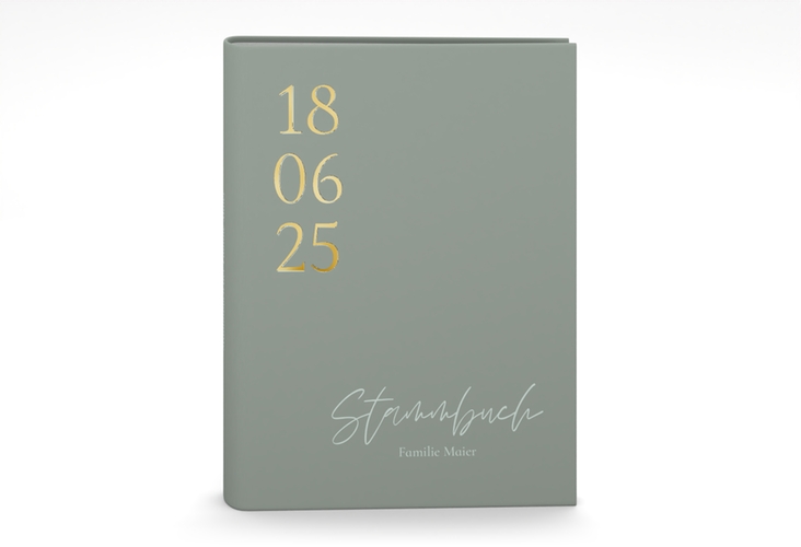 Stammbuch A5 Day Stammbuch A5 gold mit Datum im minimalistischen Design