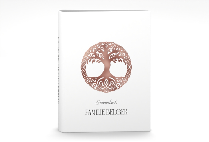 Stammbuch A5 Lebensbaum Stammbuch A5 rosegold im Stil der Kelten und Wikinger