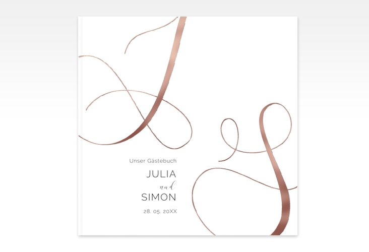 Gästebuch Creation Eheschließung 20 x 20 cm, Hardcover rosegold