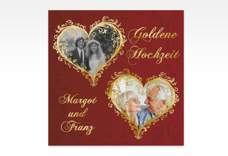 Gästebuch Creation Hochzeit Goldene Hochzeit 20 x 20 cm, Hardcover gold