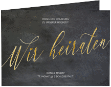 Klick: Details zu Hochzeitseinladung "Chalkboard" anzeigen Hochzeitseinladung Chalkboard