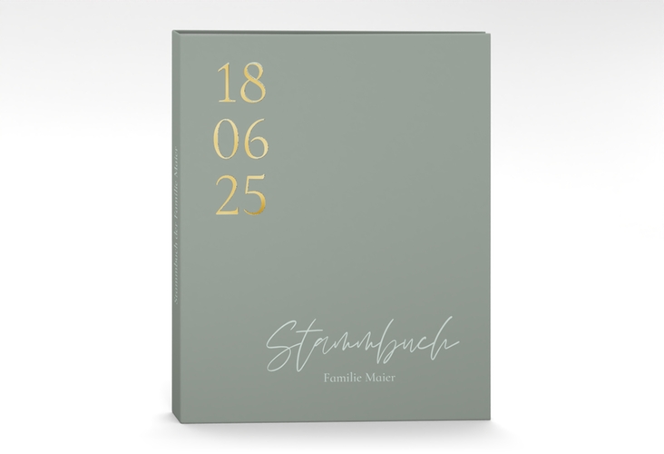 Stammbuch A4 Day Stammbuch A4 gold mit Datum im minimalistischen Design