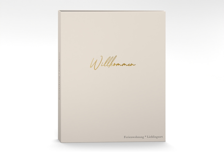 Gästemappe Ferienwohnung A4 Lieblingsort Gästemappe A4 gold