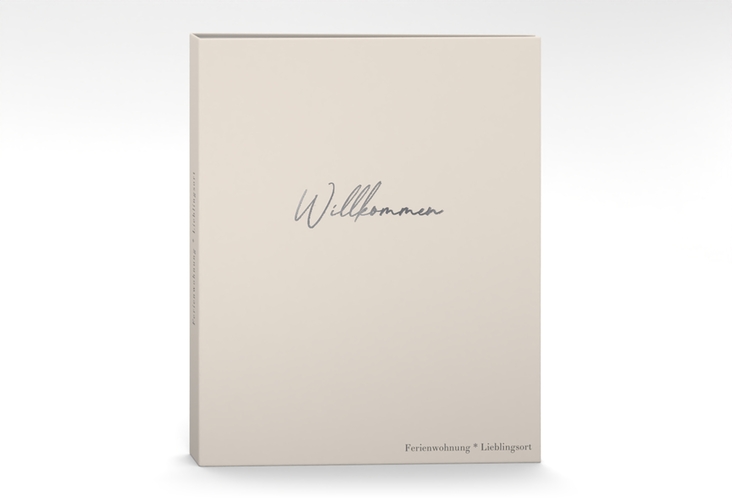 Gästemappe Ferienwohnung A4 Lieblingsort Gästemappe A4 silber