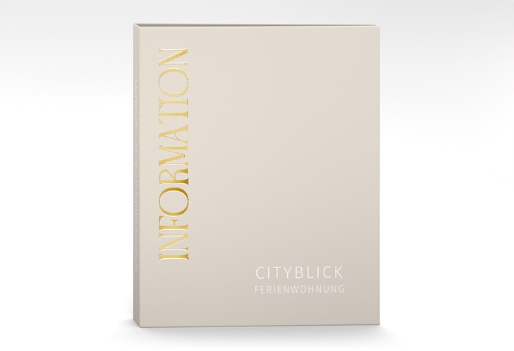 Gästemappe Ferienwohnung A4 Ferienunterkunft Gästemappe A4 gold