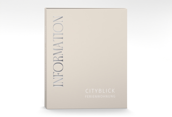 Gästemappe Ferienwohnung A4 Ferienunterkunft Gästemappe A4 silber