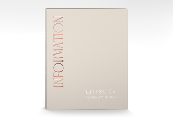 Gästemappe Ferienwohnung A4 Ferienunterkunft Gästemappe A4 rosegold