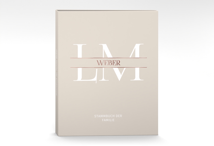 Stammbuch A4 Monogramm Stammbuch A4 rosegold