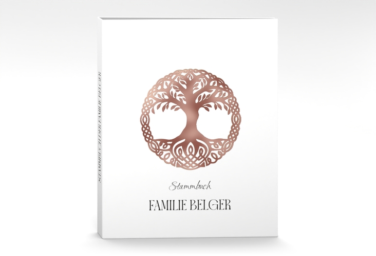 Stammbuch A4 Lebensbaum Stammbuch A4 rosegold im Stil der Kelten und Wikinger