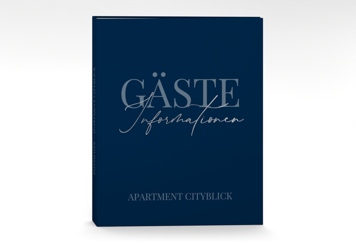 Gästemappe Ferienwohnung A4 Ferienapartment Gästemappe A4 silber