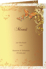 Menükarte Hochzeit Toulouse