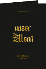 Menükarte Hochzeit "Wednesday"
