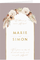 Menükarte Hochzeit "'Blumenbogen"