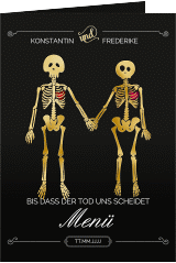 Klick: Details zu Menükarte Hochzeit "Bones" anzeigen Menükarte Hochzeit Bones