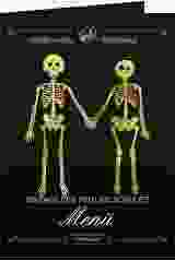 Menükarte Hochzeit Bones