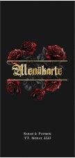 Menükarte Hochzeit Gothic Rose