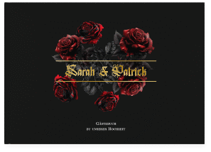 Gästebuch A4 quer "Gothic Rose"