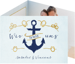 Hochzeitseinladung "Anker"