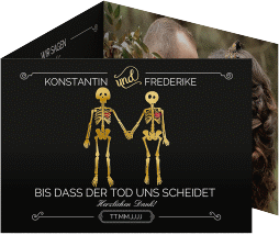 Klick: Details zu Dankeskarte Hochzeit "Bones" anzeigen Dankeskarte Hochzeit "Bones"