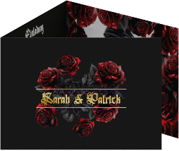Hochzeitseinladung "Gothic Rose"