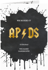 Klick: Details zu Danksagungskarte Hochzeit "Hardrock" anzeigen Danksagungskarte Hochzeit "Hardrock"