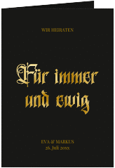 Klick: Details zu Einladungskarte Hochzeit "Wednesday" anzeigen Einladungskarte Hochzeit "Wednesday"