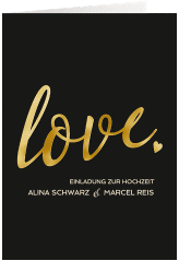 Einladungskarte Hochzeit "Glam"