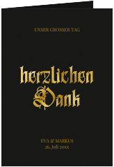 Danksagungskarte Hochzeit "Wednesday"