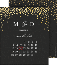 Klick: Details zu Save the Date-Kalenderblatt "Glitter" anzeigen Save the Date-Kalenderblatt "Glitter"