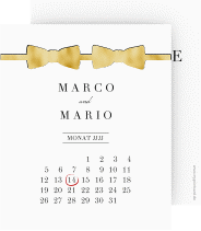 Klick: Details zu Save the Date-Kalenderblatt "Suits" anzeigen Save the Date-Kalenderblatt "Suits"