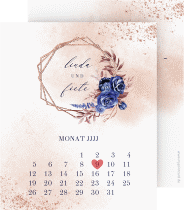 Klick: Details zu Save the Date-Kalenderblatt "Saphir" anzeigen Save the Date-Kalenderblatt "Saphir"