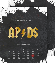 Klick: Details zu Save the Date-Kalenderblatt "Hardrock" anzeigen Save the Date-Kalenderblatt "Hardrock"