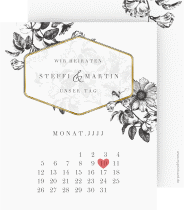 Klick: Details zu Save the Date-Kalenderblatt "Magnificent" anzeigen Save the Date-Kalenderblatt "Magnificent"