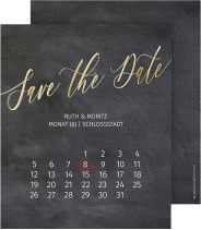 Klick: Details zu Save the Date-Kalenderblatt "Chalkboard" anzeigen Save the Date-Kalenderblatt "Chalkboard"