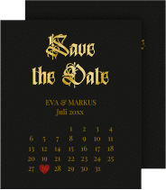 Save the Date-Kalenderblatt "Wednesday"